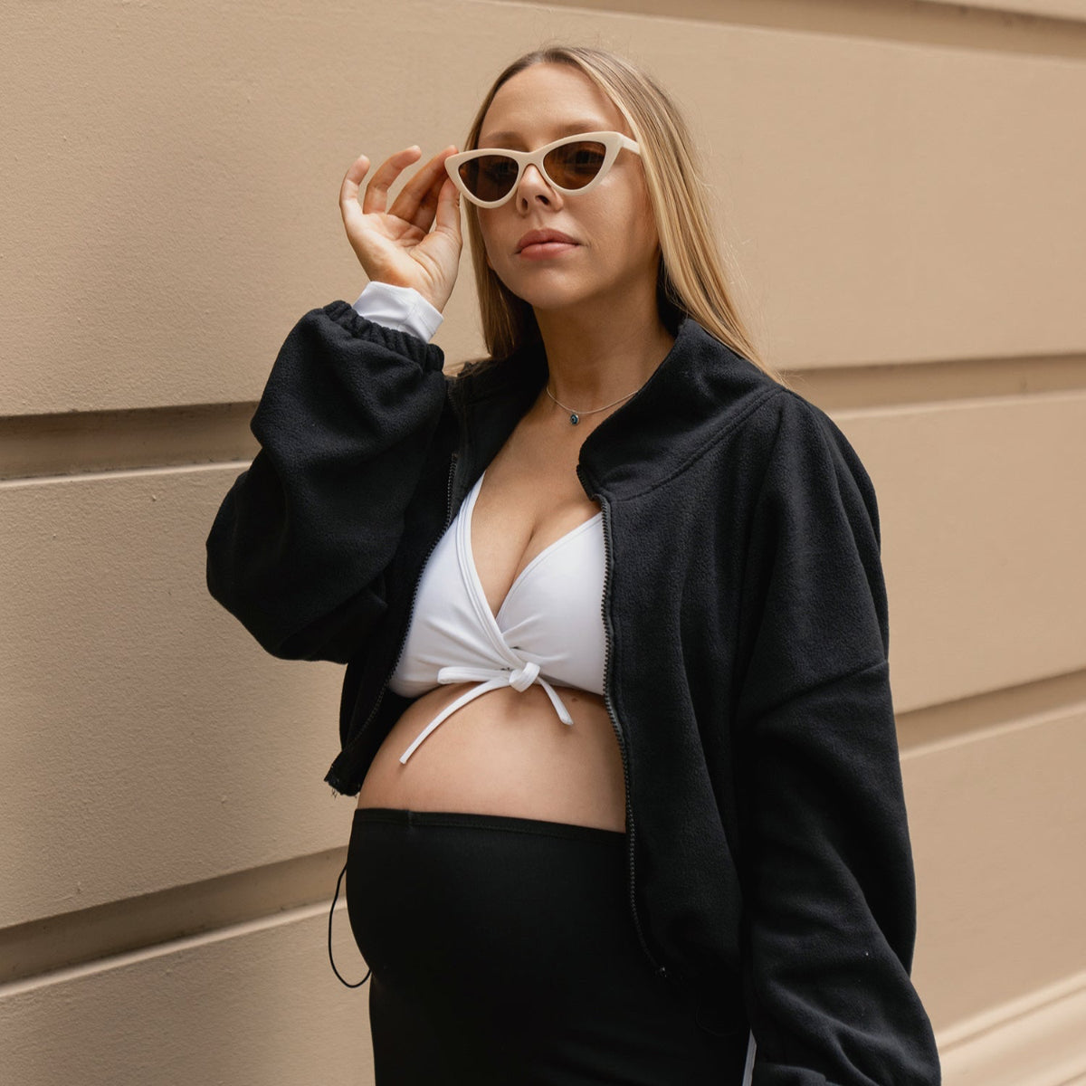 LuxeLayer Crop Jacket - Black