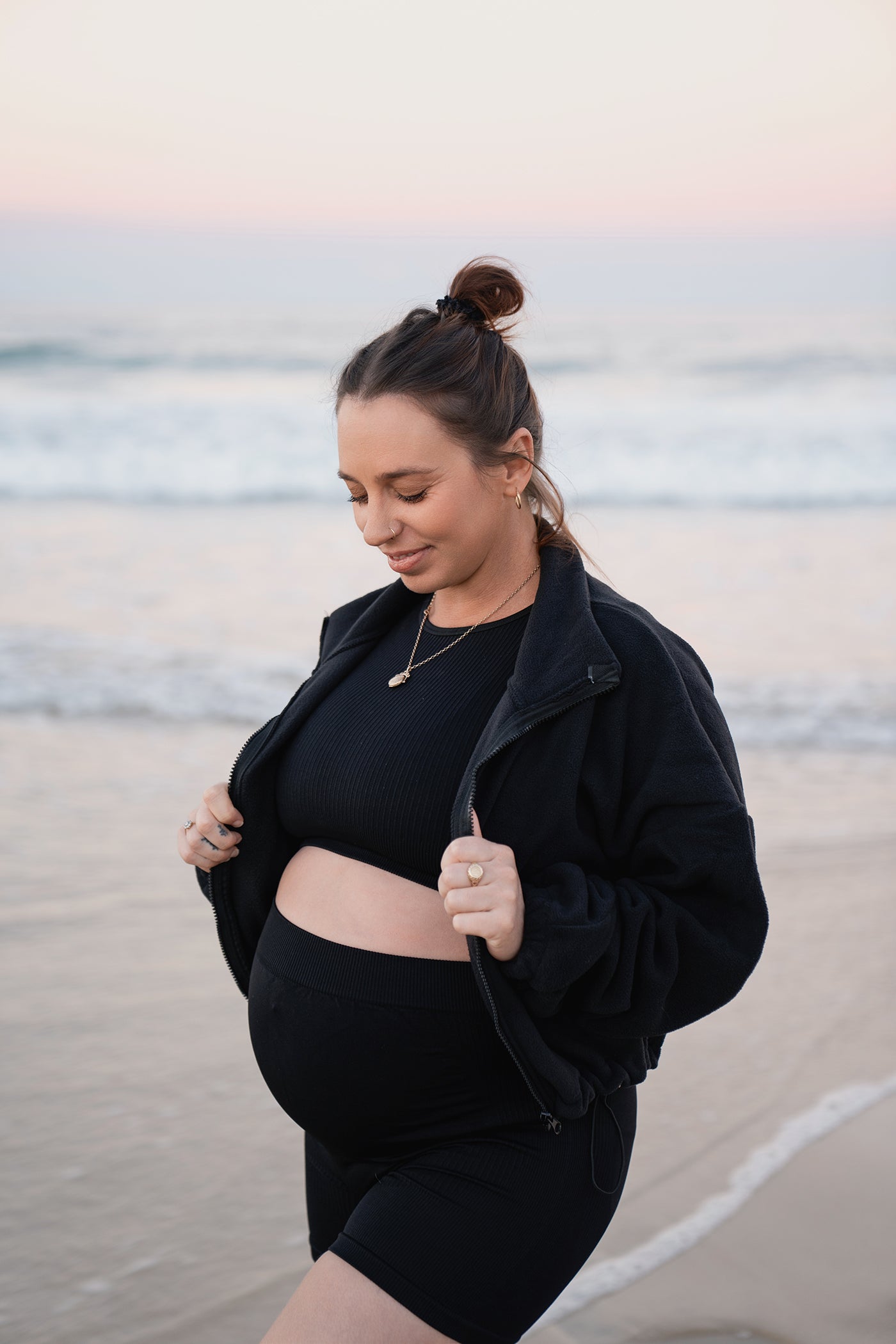 LuxeLayer Crop Jacket - Black